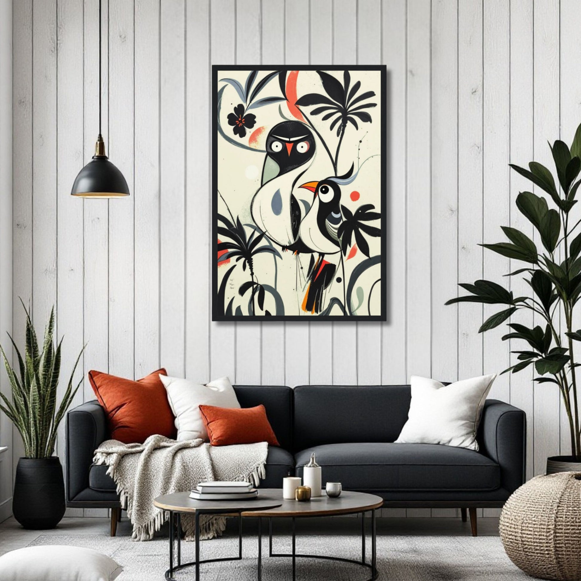 Abstract Bird Modern Tropical Art Print