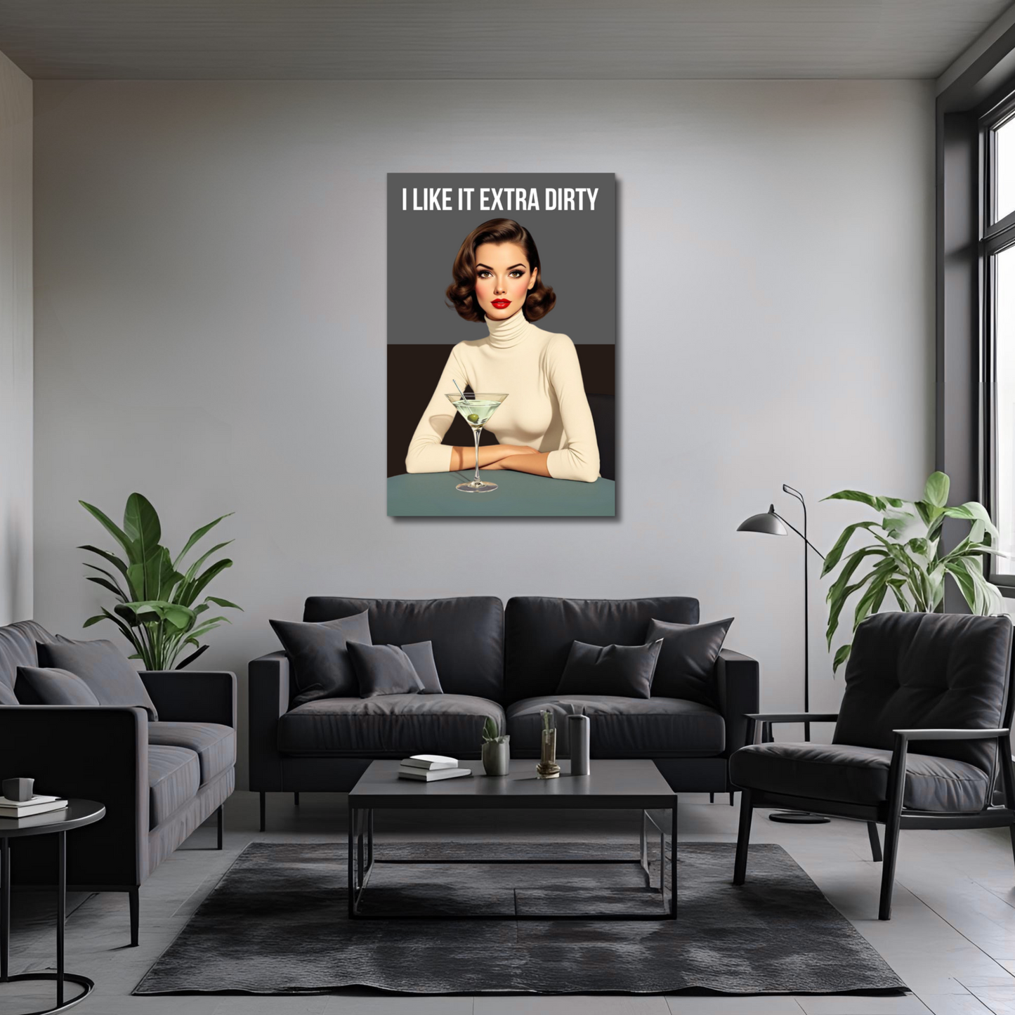 Extra Dirty Martini Cocktail Bar Art Print