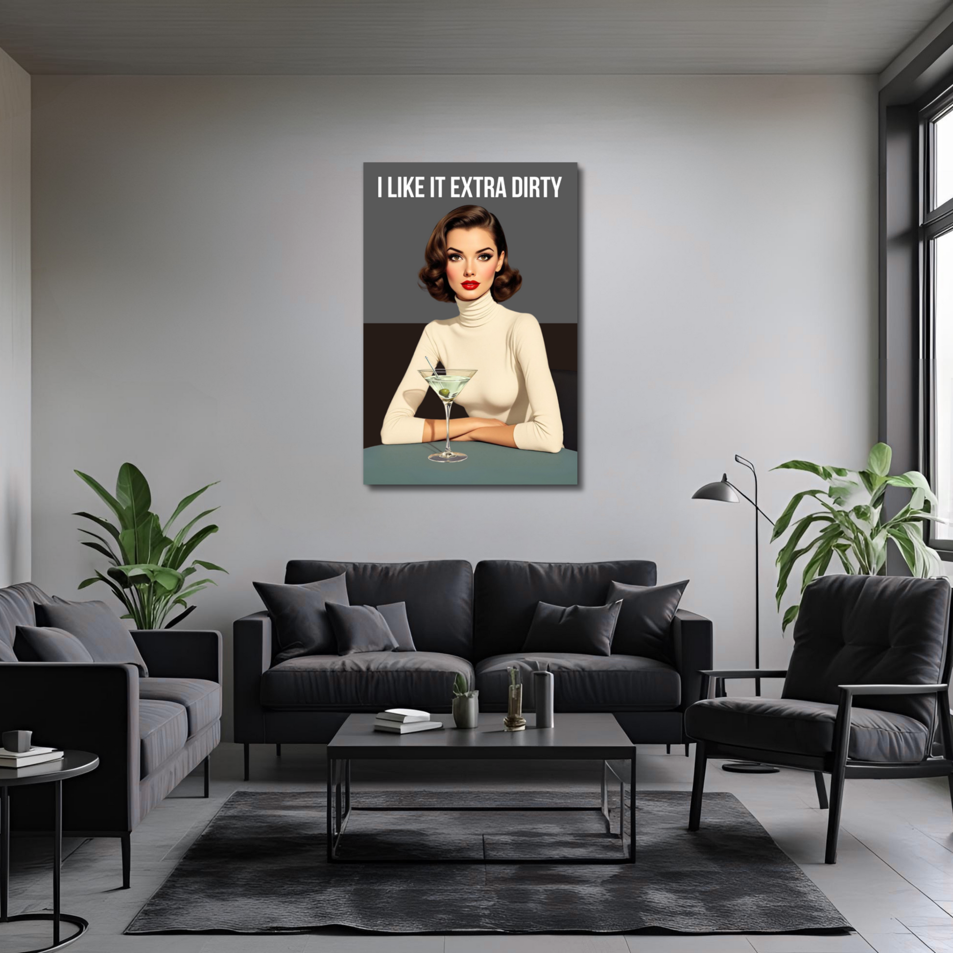 Extra Dirty Martini Cocktail Bar Art Print