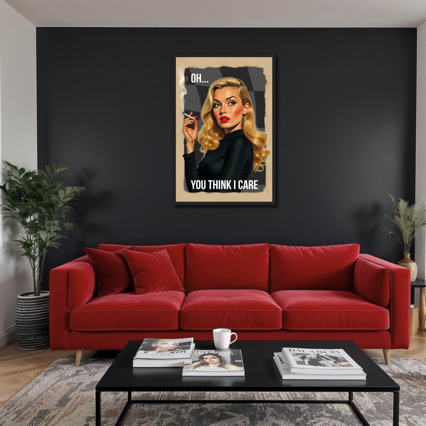 Retro Blonde Bombshell 1960s Funny Quote Art Print