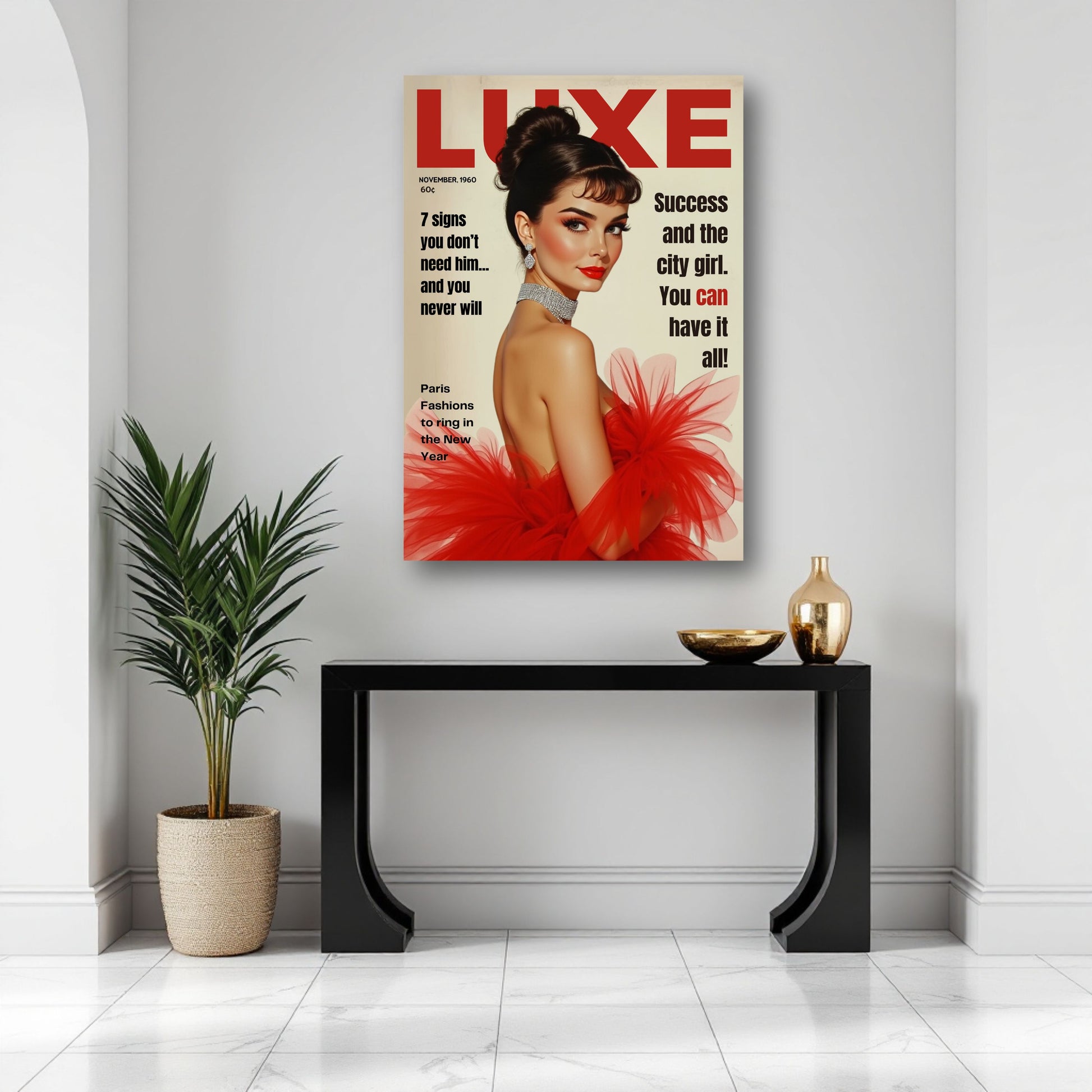 Audrey Hepburn Vintage Fashion Art Print