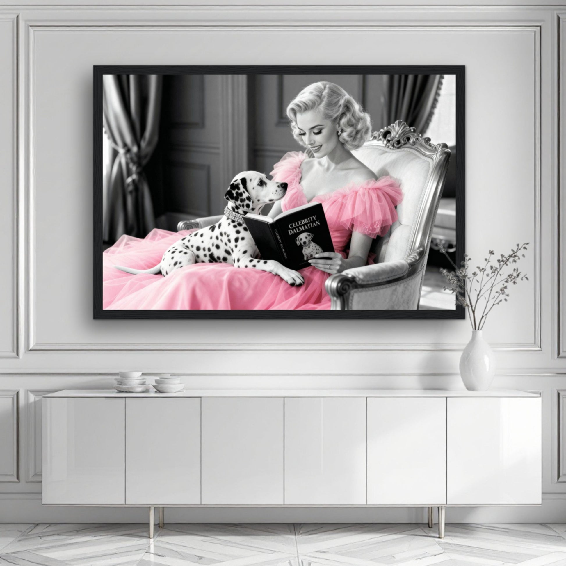 Hollywood Starlet Dalmatian Puppy Art Print