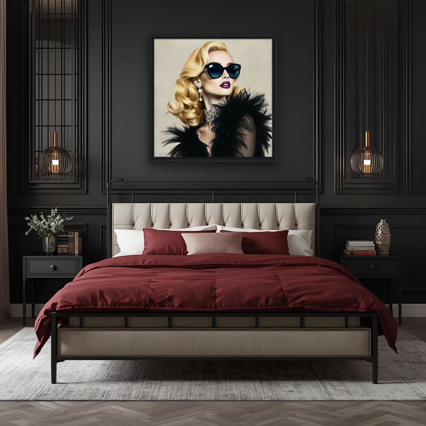 Blonde Bombshell Fashion Model Art Print