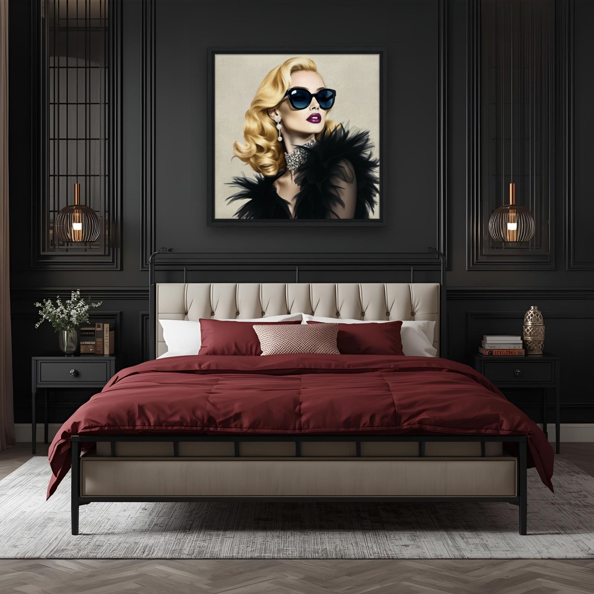 Blonde Bombshell Fashion Model Art Print