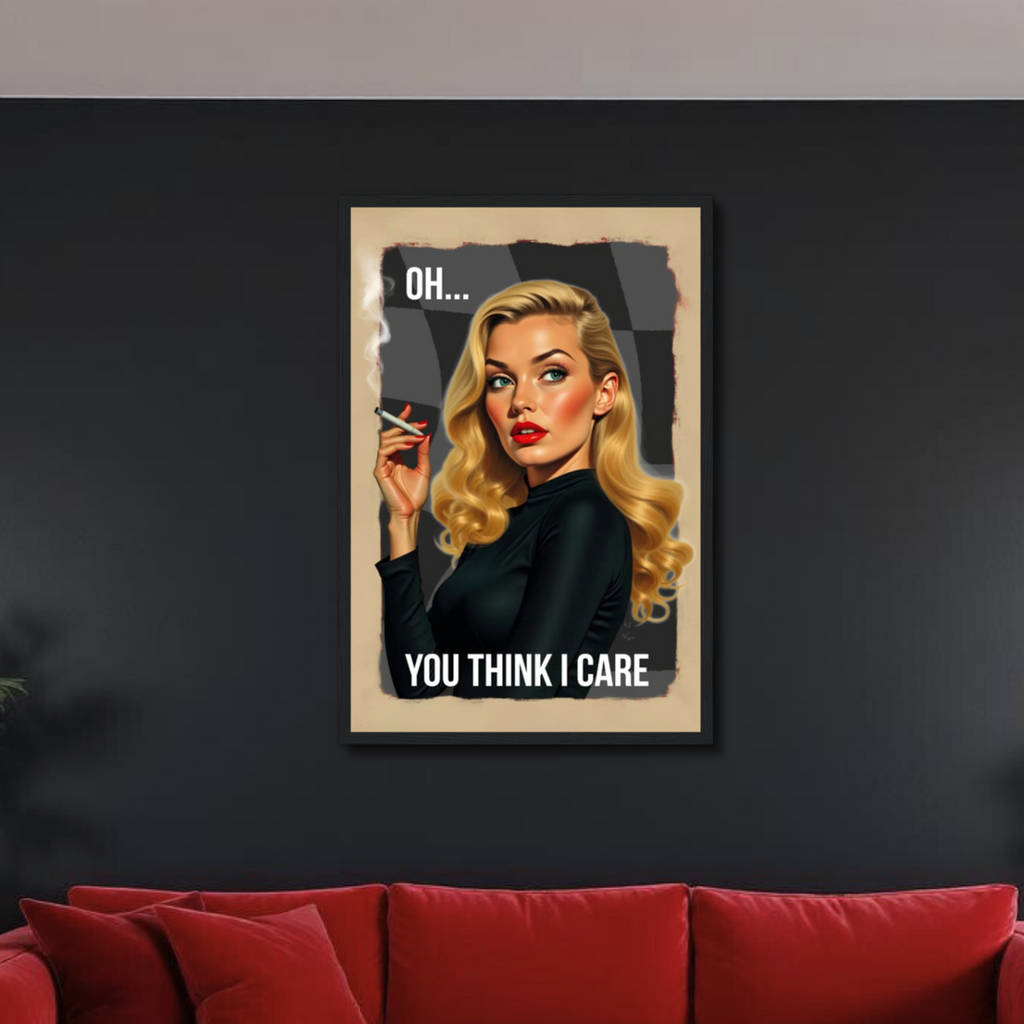 Retro Blonde Bombshell 1960s Funny Quote Art Print