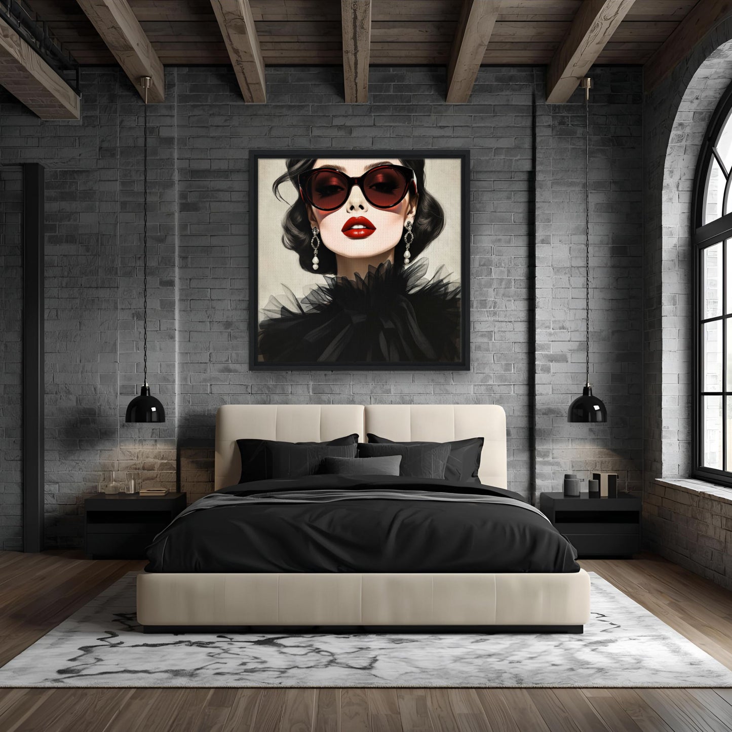 Paris Glam Fashion Model Art Print