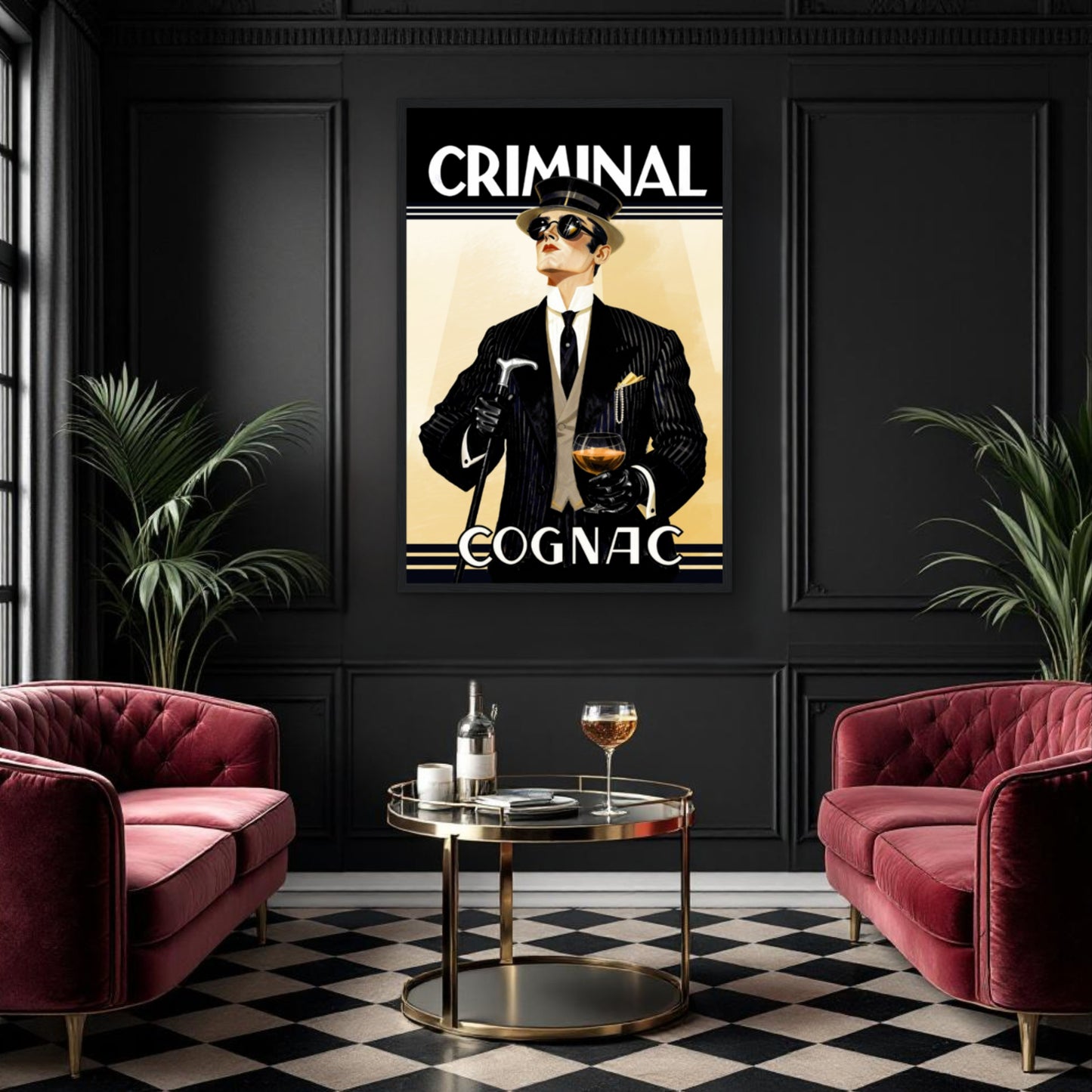 Criminal Cognac 1920s Art Deco Print