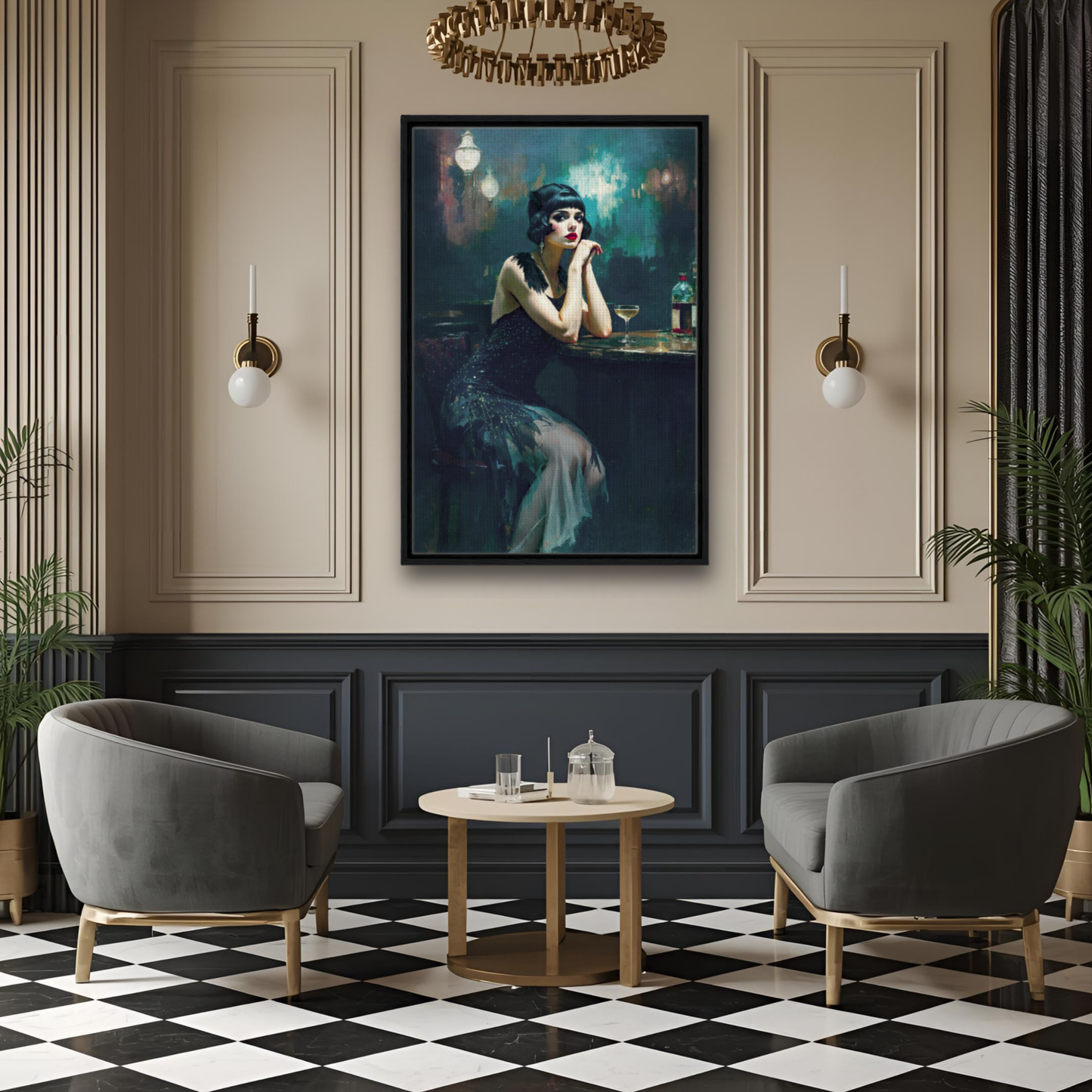 Jazz Age Speakeasy Flapper Art Print