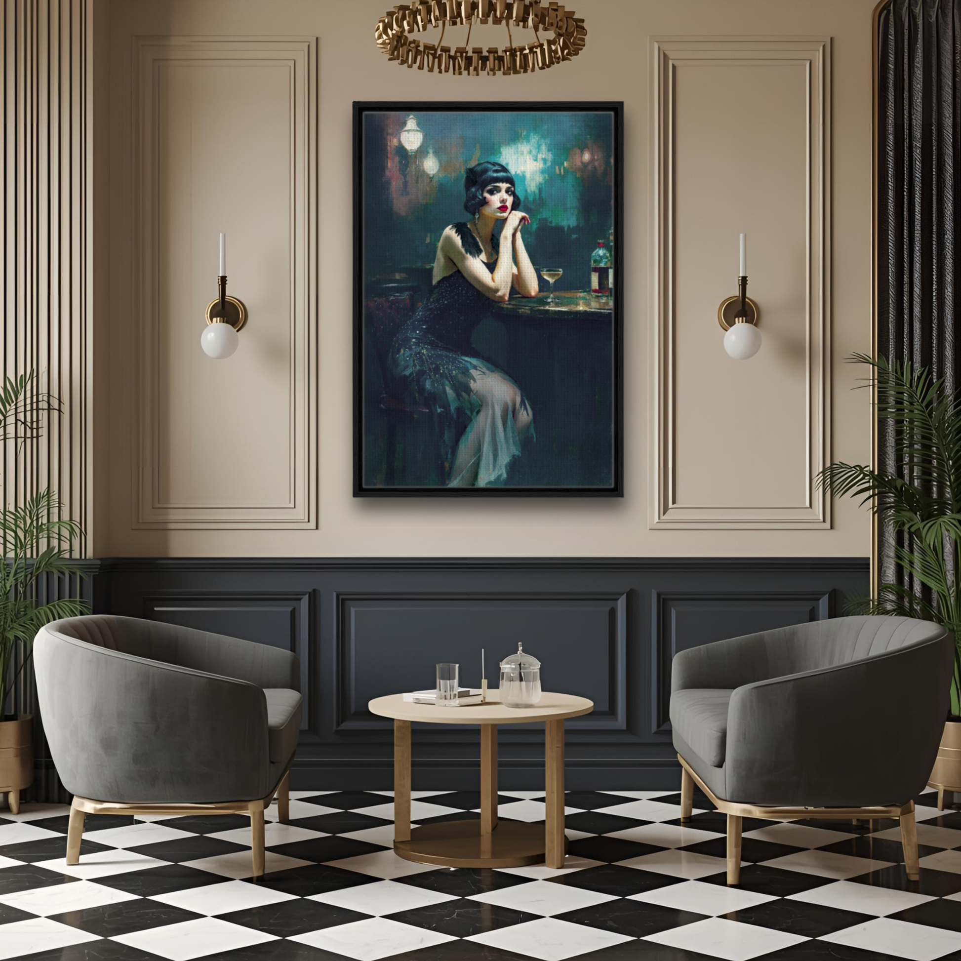 Jazz Age Speakeasy Flapper Art Print
