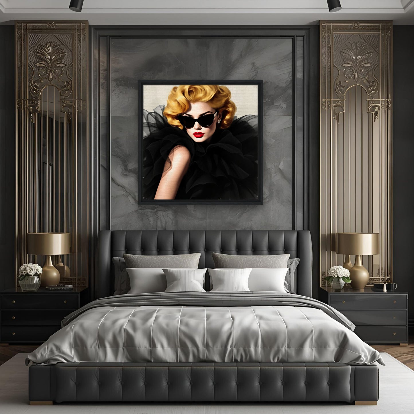 Paris Avant-Garde Retro Fashion Model Art Print