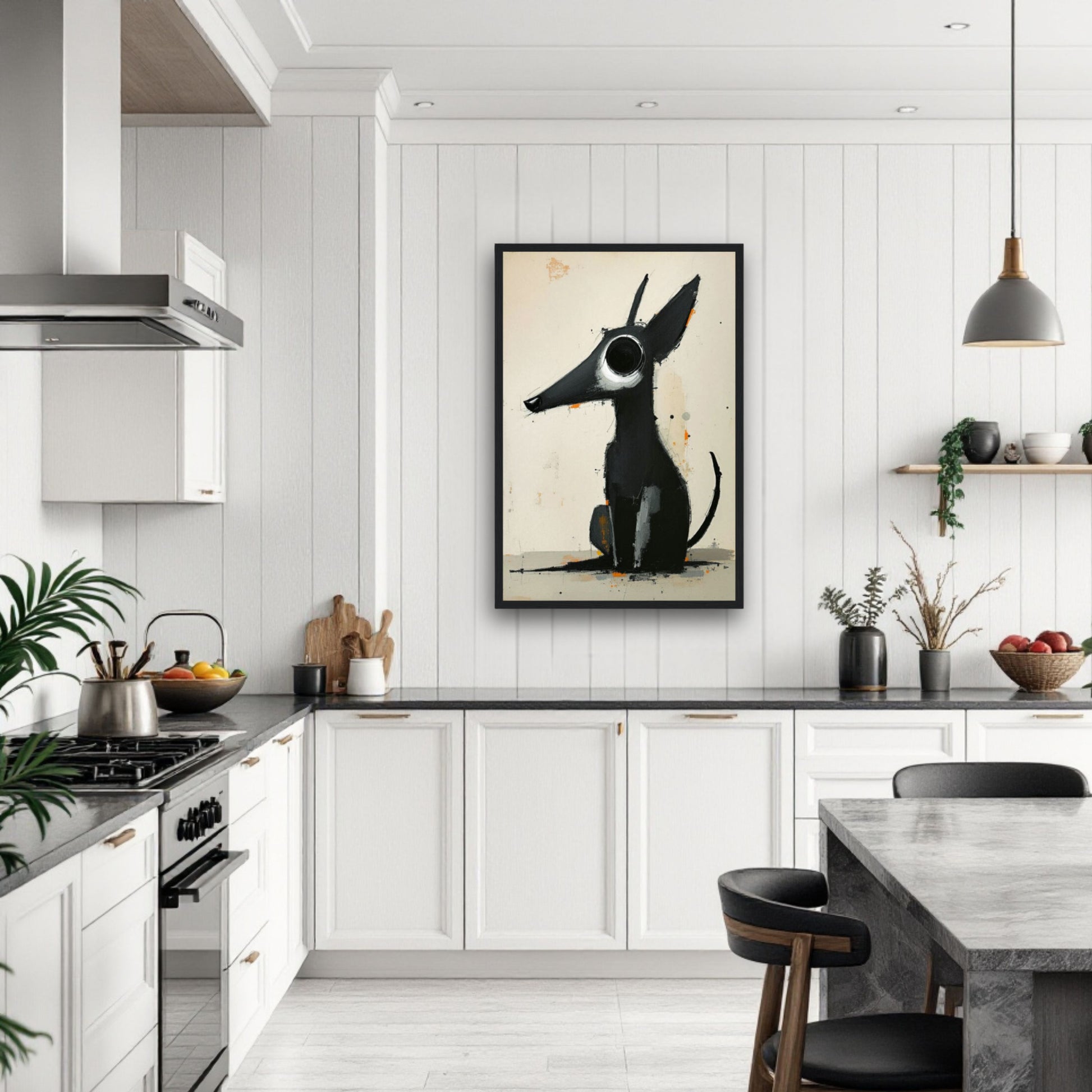 Big Eyed Abstract Dog Fine Art Print