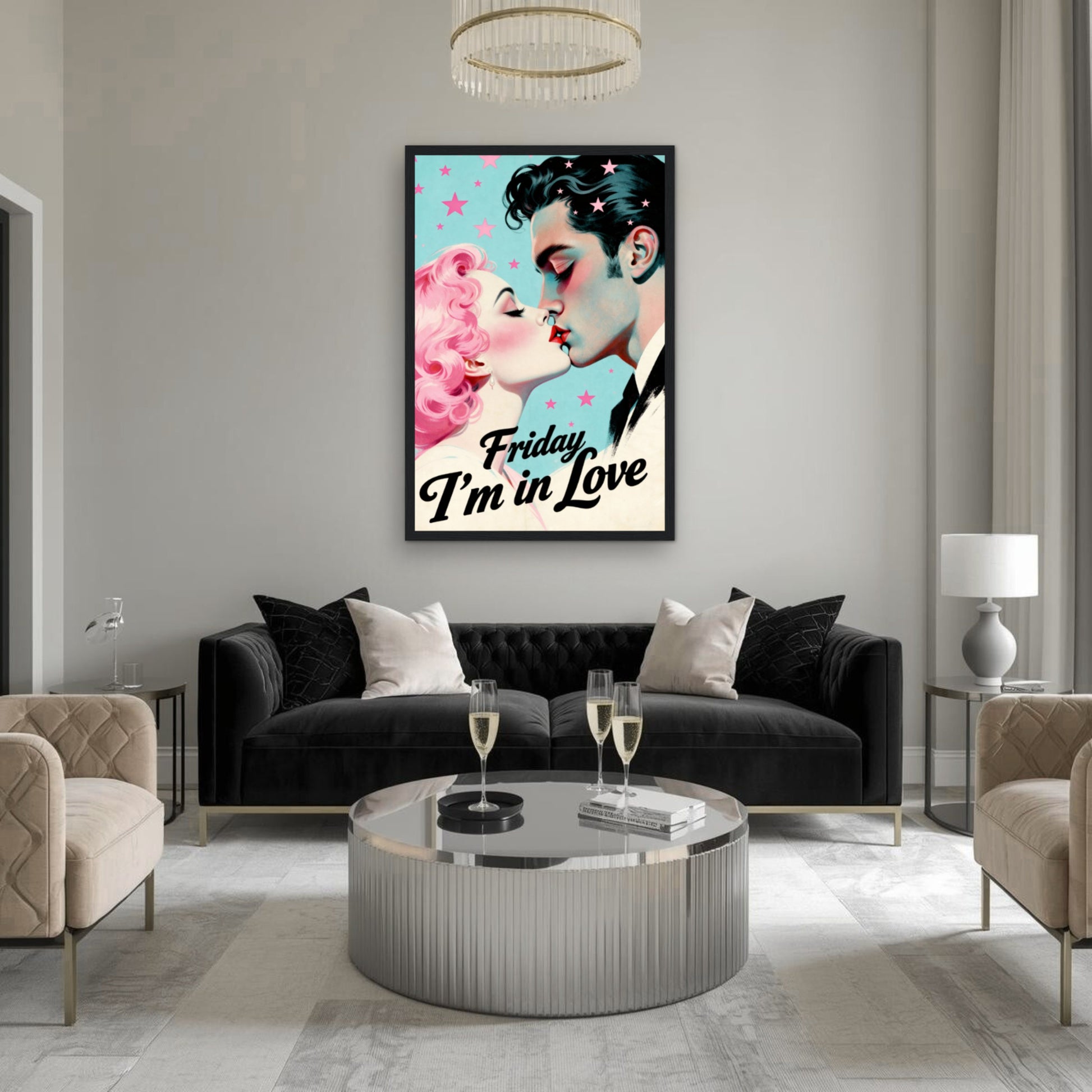 Friday I'm In Love - Retro Romantic Art Print