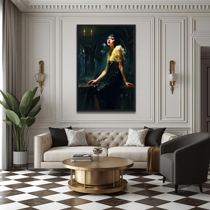 Speakeasy 1920s Elegant Flapper Art Print