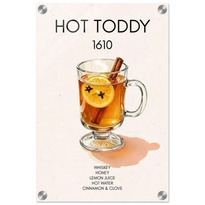 Hot Toddy Cocktail Bar Art Print No Frame 30x45 cm 12x18″ Sleek Acrylic Print