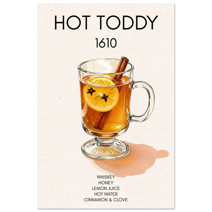 Hot Toddy Cocktail Bar Art Print No Frame 40x60 cm 16x24″ Classic Matte Paper Poster