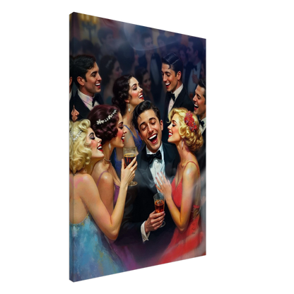 1920s Great Gatsby Speakeasy Party Art Print No Frame 70x100 cm 28x40″ Gallery Wrapped Canvas