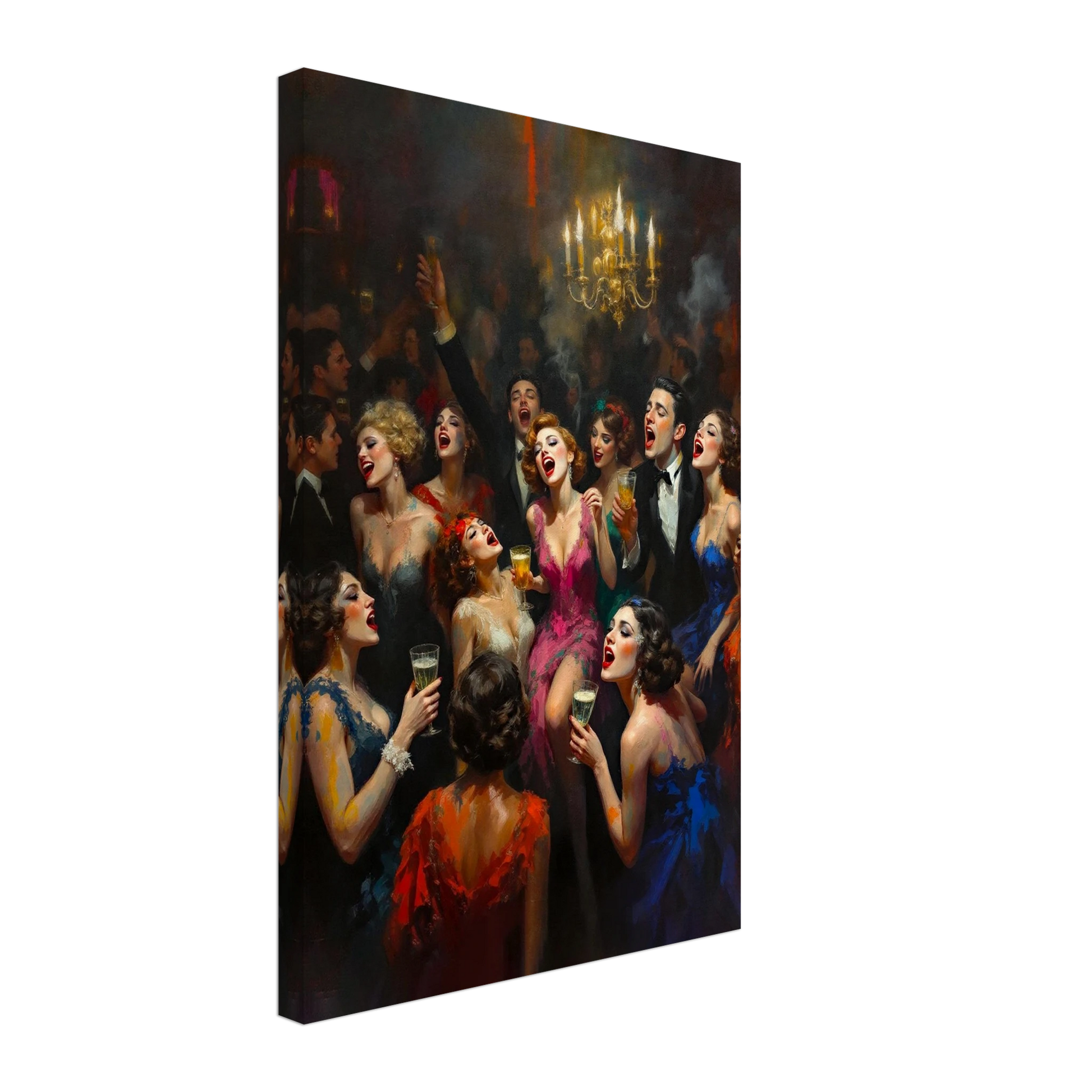 Gatsby Art Deco Speakeasy Art Print No Frame 60x90 cm 24x36″ Gallery Wrapped Canvas