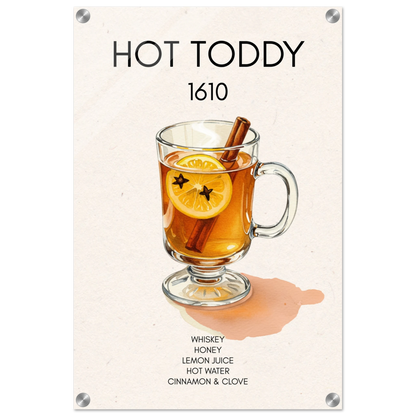 Hot Toddy Cocktail Bar Art Print No Frame 40x60 cm 16x24″ Sleek Acrylic Print