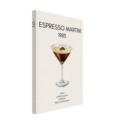 Espresso Martini Cocktail Bar Poster Print No Frame 30x45 cm 12x18″ Gallery Wrapped Canvas