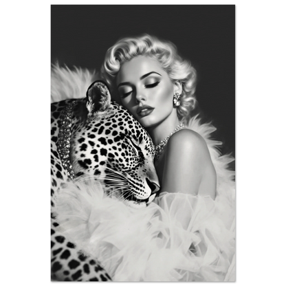Marilyn Monroe Glam Leopard Art Print No Frame 40x60 cm 16x24″ Museum-Quality Matte Paper Poster
