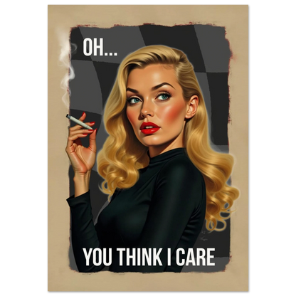 Retro Blonde Bombshell 1960s Funny Quote Art Print No Frame 70x100 cm 28x40″ Museum-Quality Matte Paper Poster