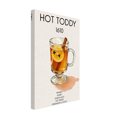 Hot Toddy Cocktail Bar Art Print No Frame 30x45 cm 12x18″ Gallery Wrapped Canvas