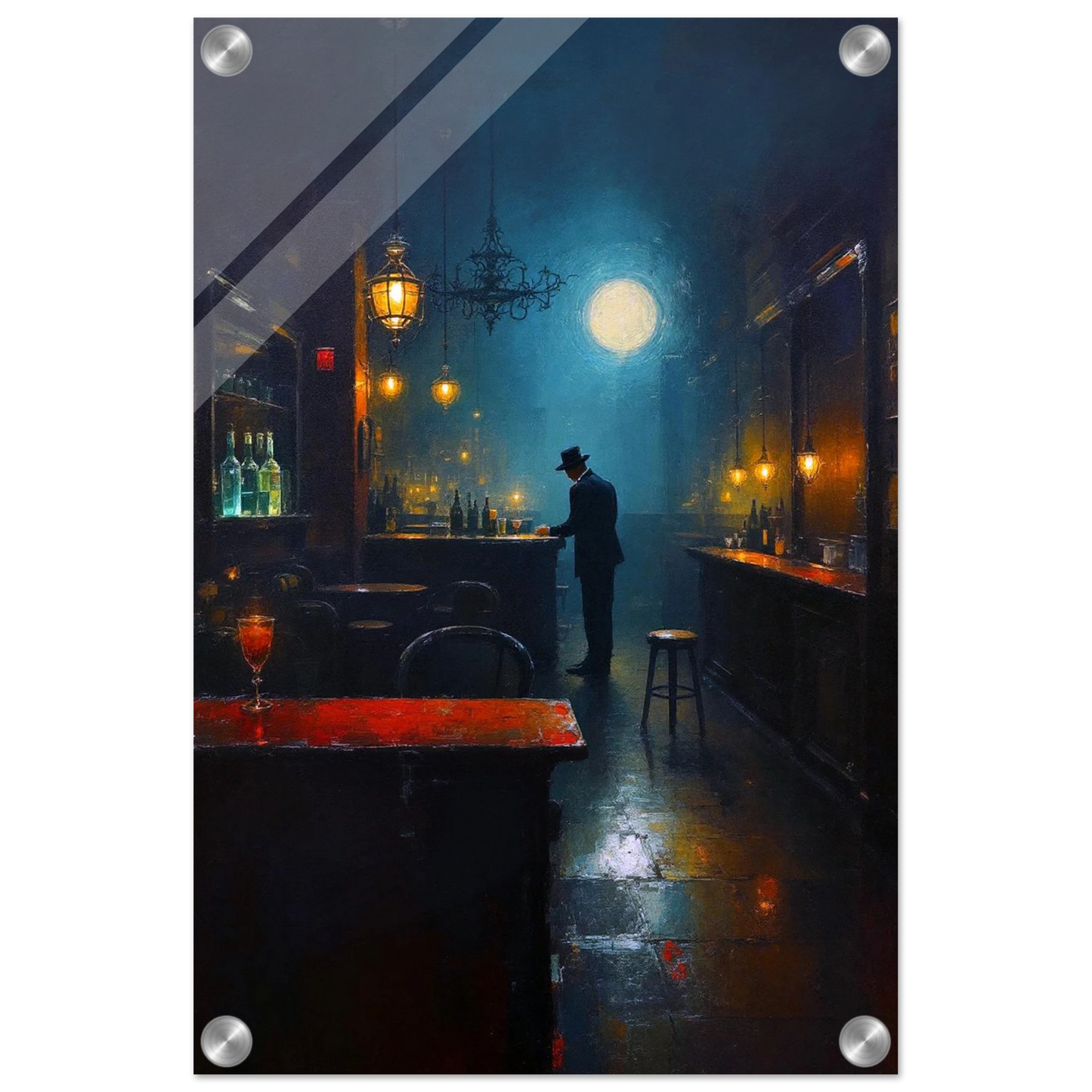 Speakeasy Bootleg Prohibition Bar Art Print 30x45 cm 12x18″ Sleek Acrylic Print No Frame