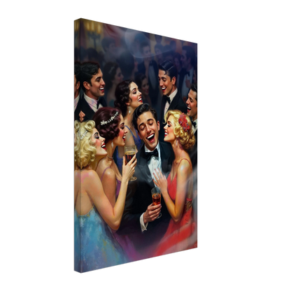 1920s Great Gatsby Speakeasy Party Art Print No Frame 40x60 cm 16x24″ Gallery Wrapped Canvas
