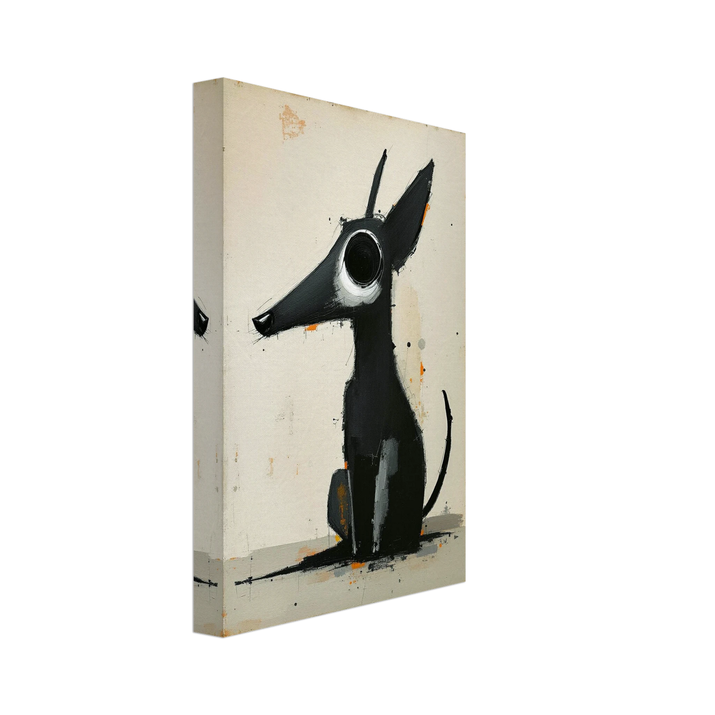 Big Eyed Abstract Dog Fine Art Print No Frame 20x30 cm 8x12″ Gallery Wrapped Canvas