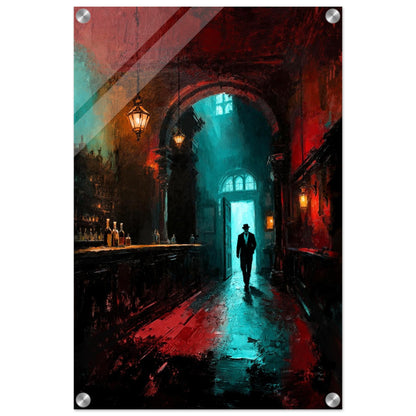Speakeasy 1920s Bar Art Poster Print 70x100 cm 28x40″ Premium Matte Framed Poster Black Wood Frame