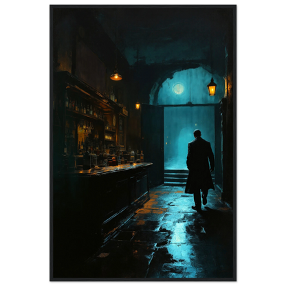 Speakeasy Prohibition Bootleg Bar Art Poster Print 60x90 cm 24x36″ Premium Matte Paper Wooden Framed Poster Black Wood Frame
