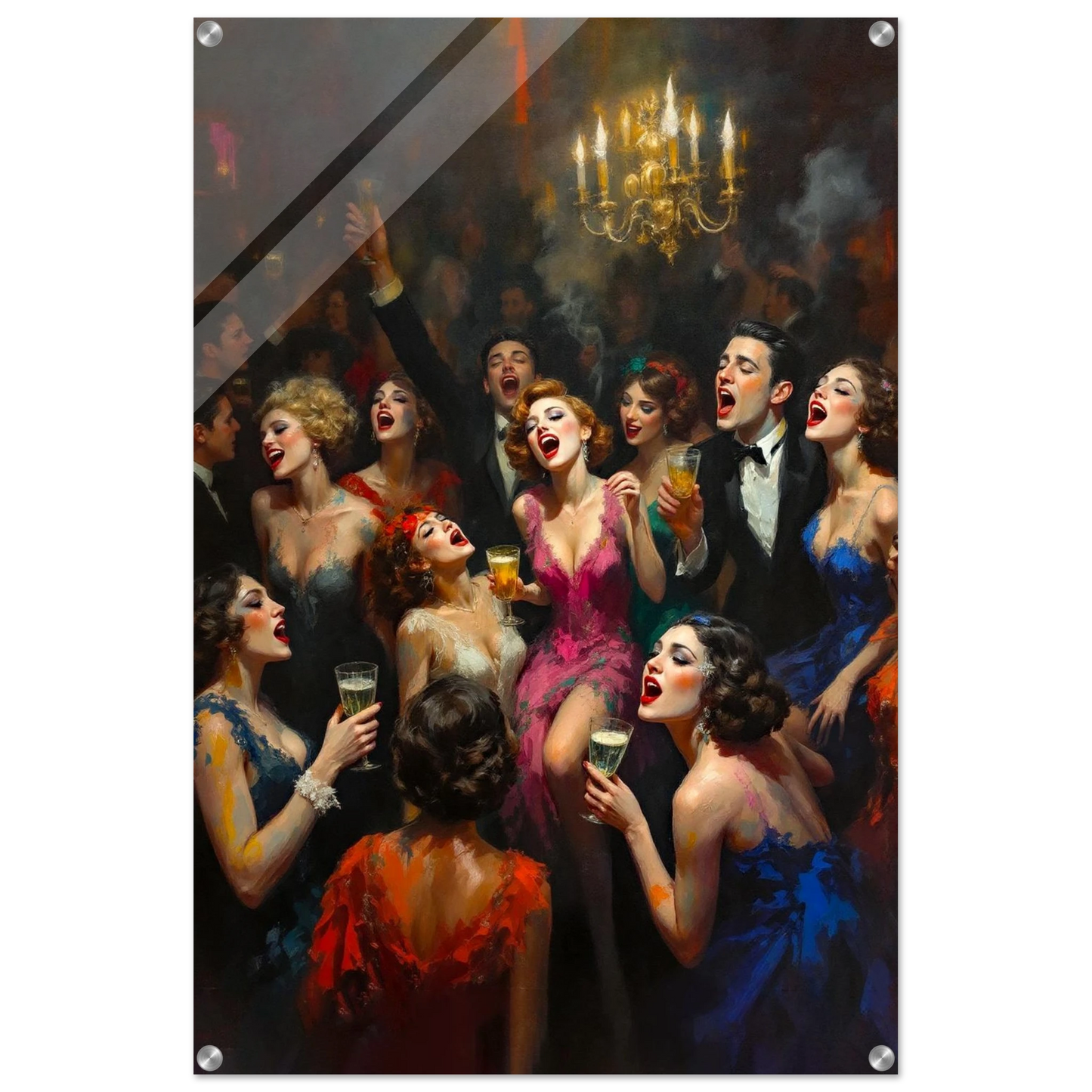 Gatsby Art Deco Speakeasy Art Print No Frame 60x90 cm 24x36″ Sleek Acrylic Print