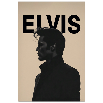 Young Elvis Presley Silhouette Art Print No Frame 60x90 cm 24x36″ Museum-Quality Matte Paper Poster
