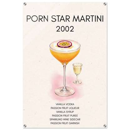 Porn Star Martini Bar Art Cocktail Print No Frame 60x90 cm 24x36″ Sleek Acrylic Print