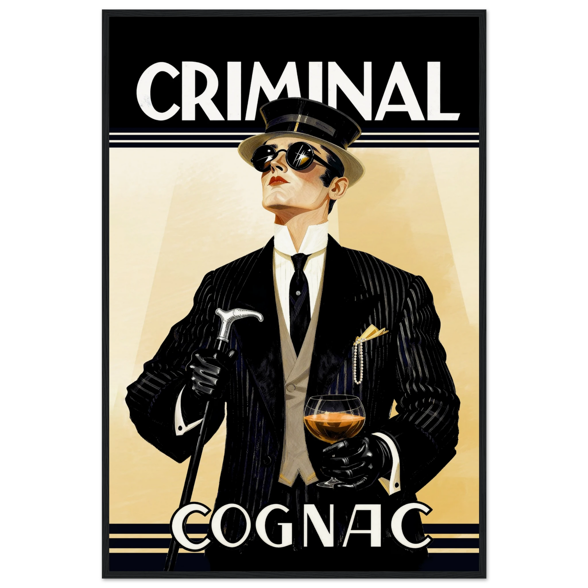 Criminal Cognac 1920s Art Deco Print