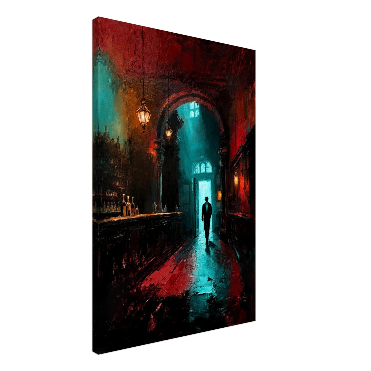 Speakeasy 1920s Bar Art Poster Print 60x90 cm 24x36″ Gallery Wrapped Canvas No Frame