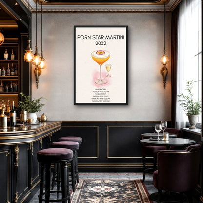 Porn Star Martini Bar Art Cocktail Print