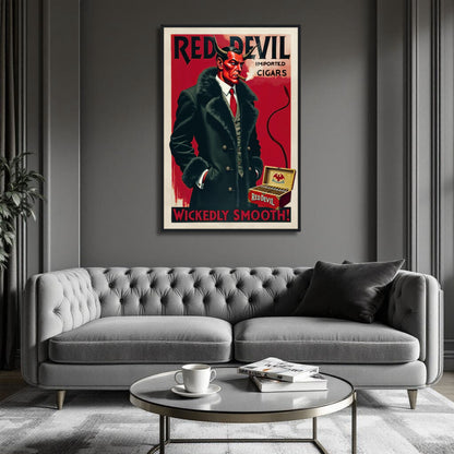 Red Devil 1920s Art Deco Cigar Art Print