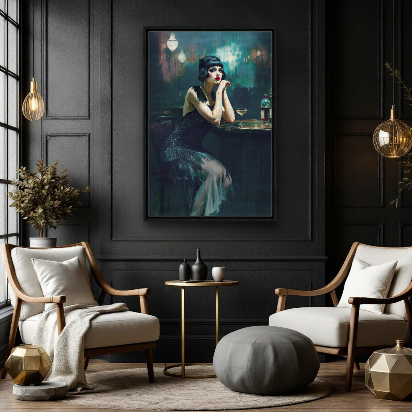 Jazz Age Speakeasy Flapper Art Print