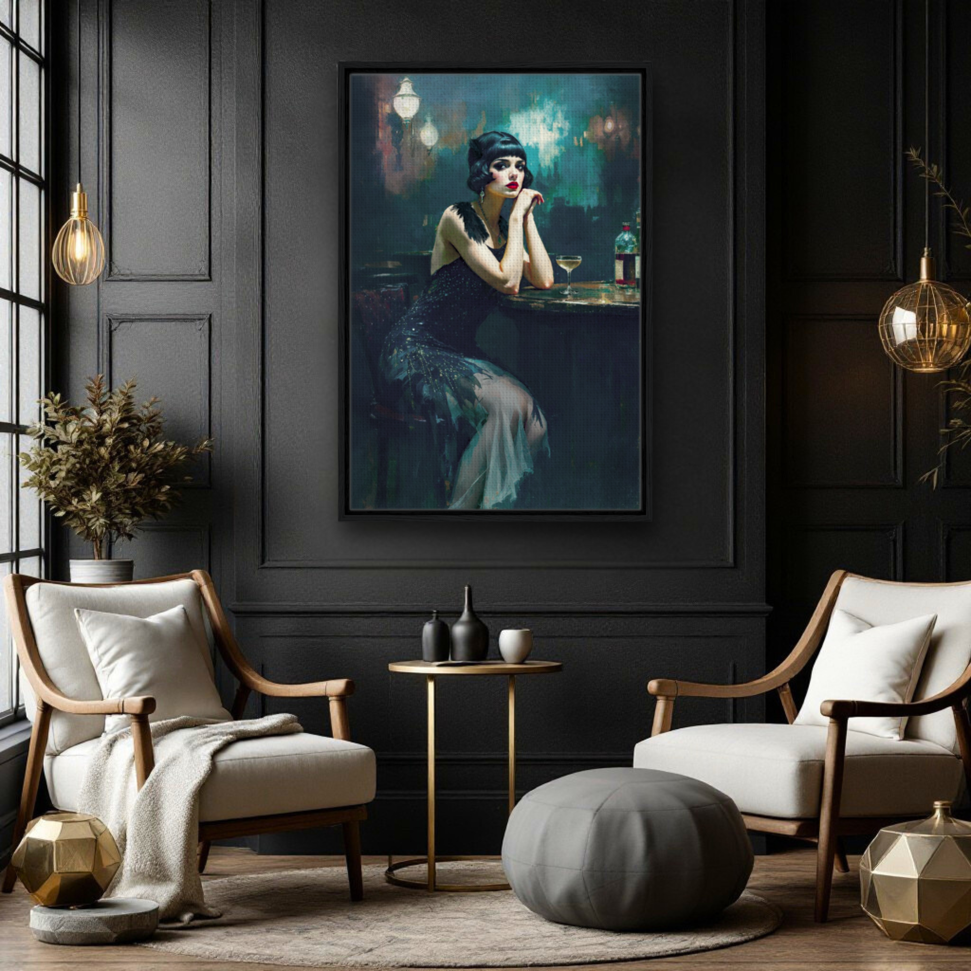 Jazz Age Speakeasy Flapper Art Print