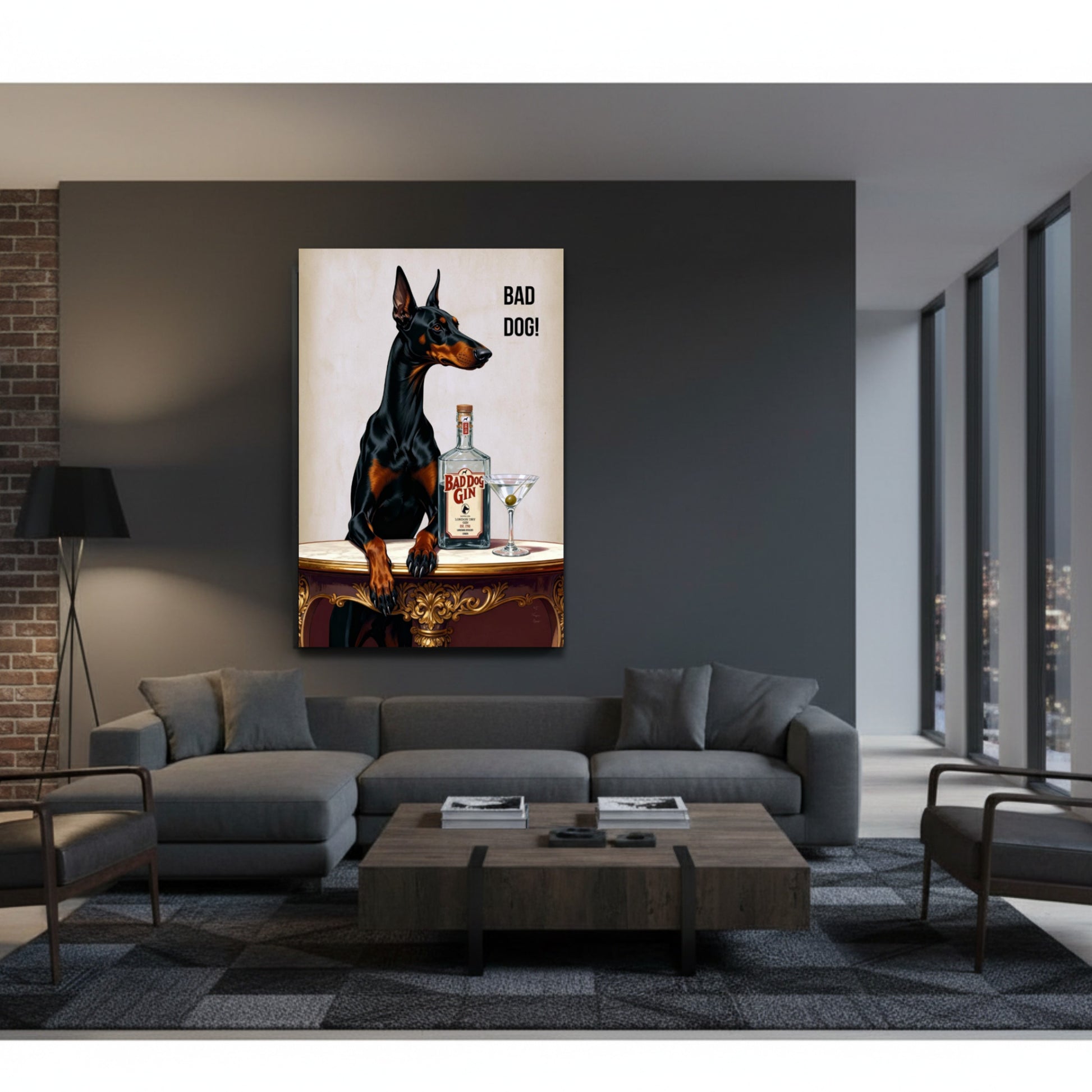 Bad Dog Gin Cocktail Bar Art Print