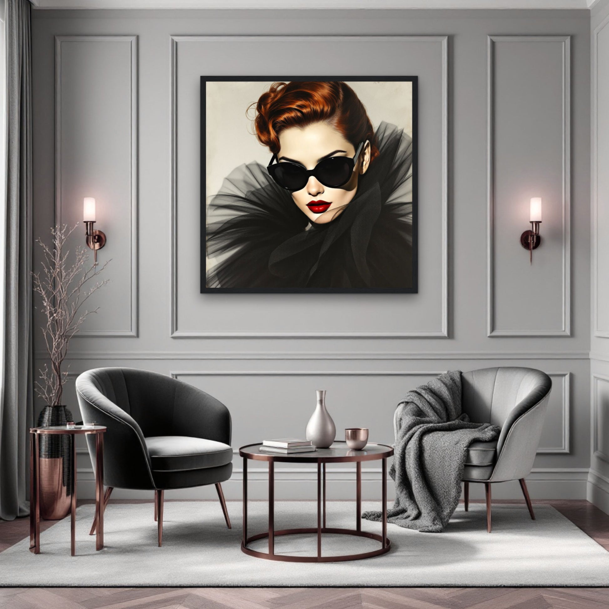 Femme Fatale Paris Runway Fashion Art Print