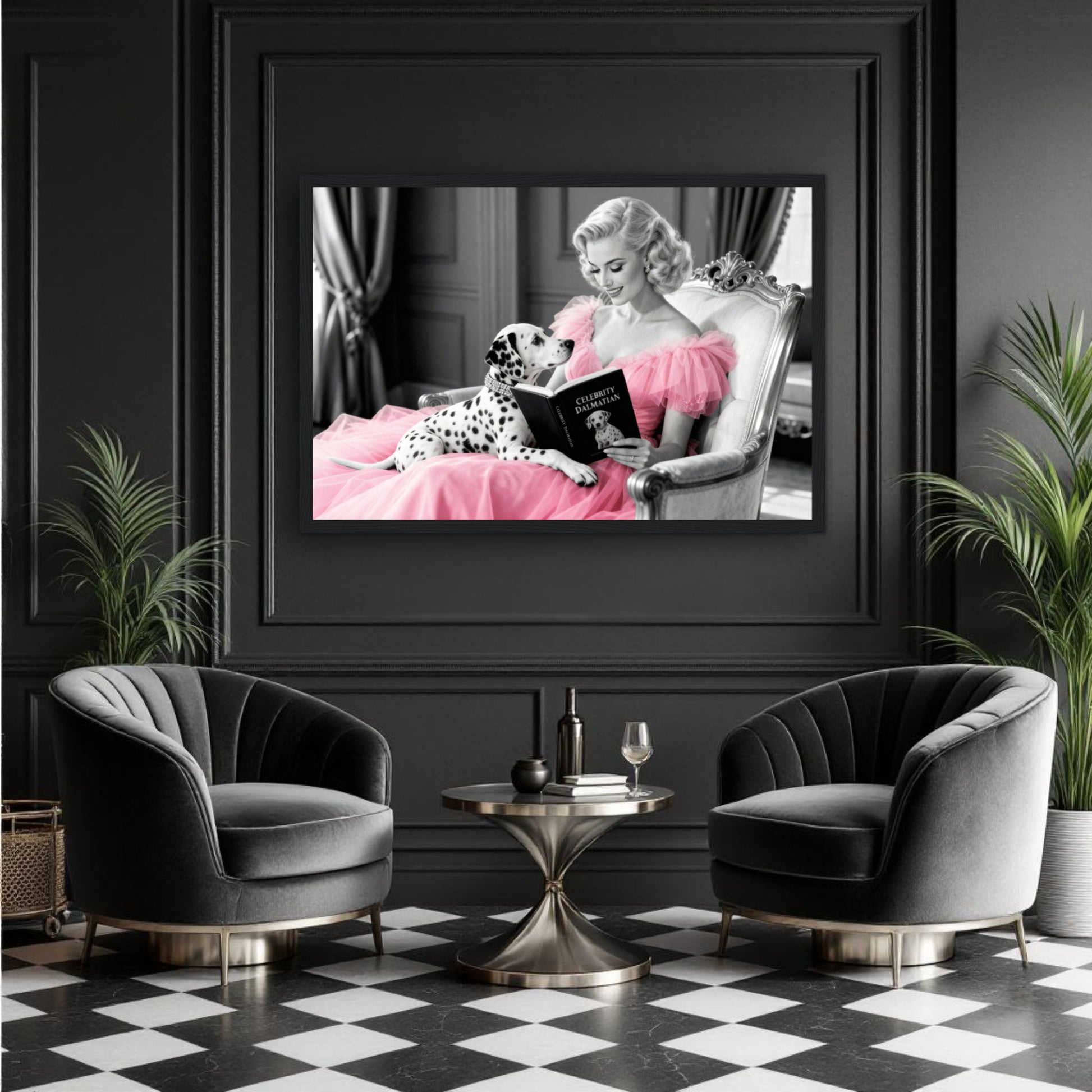 Hollywood Starlet Dalmatian Puppy Art Print