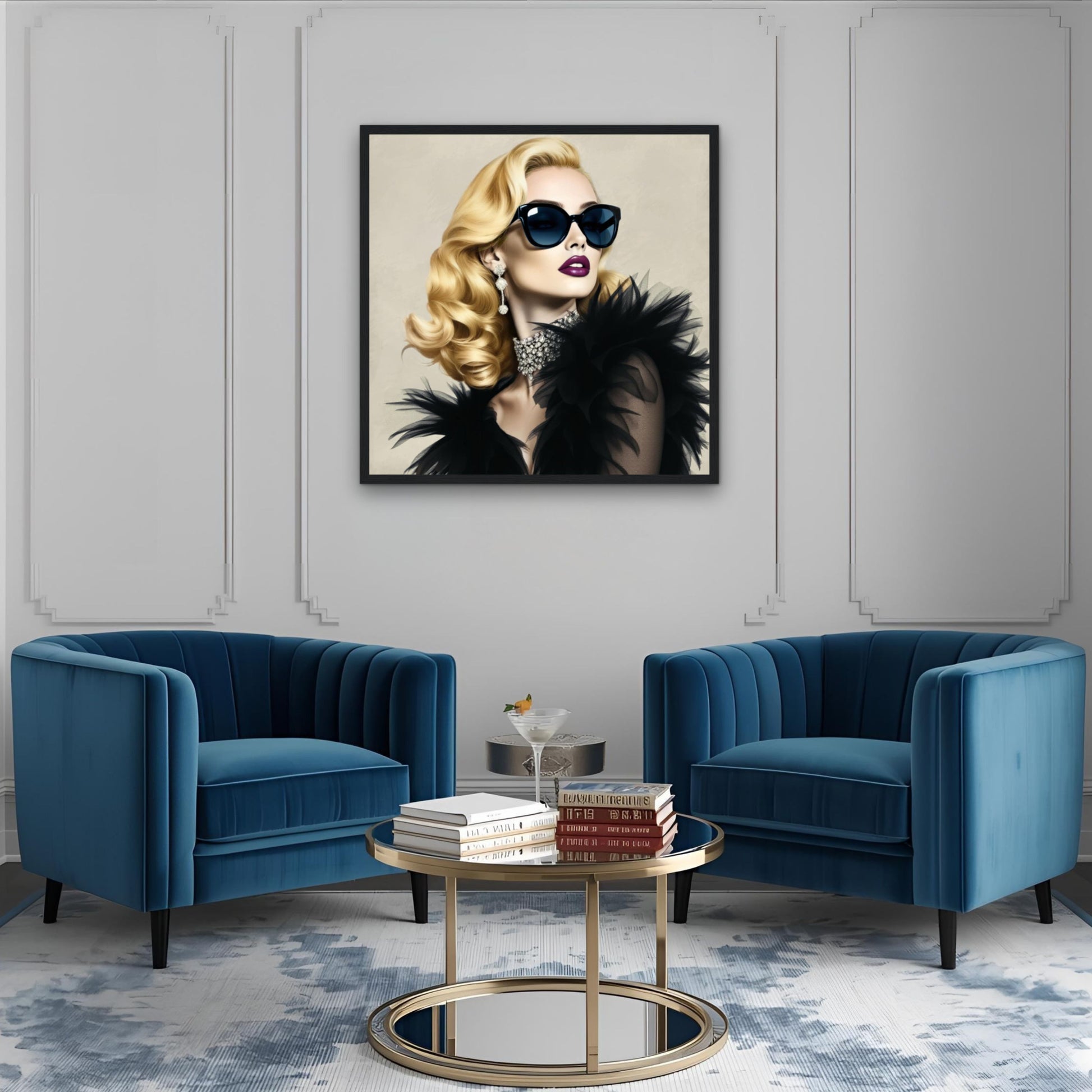 Blonde Bombshell Fashion Model Art Print