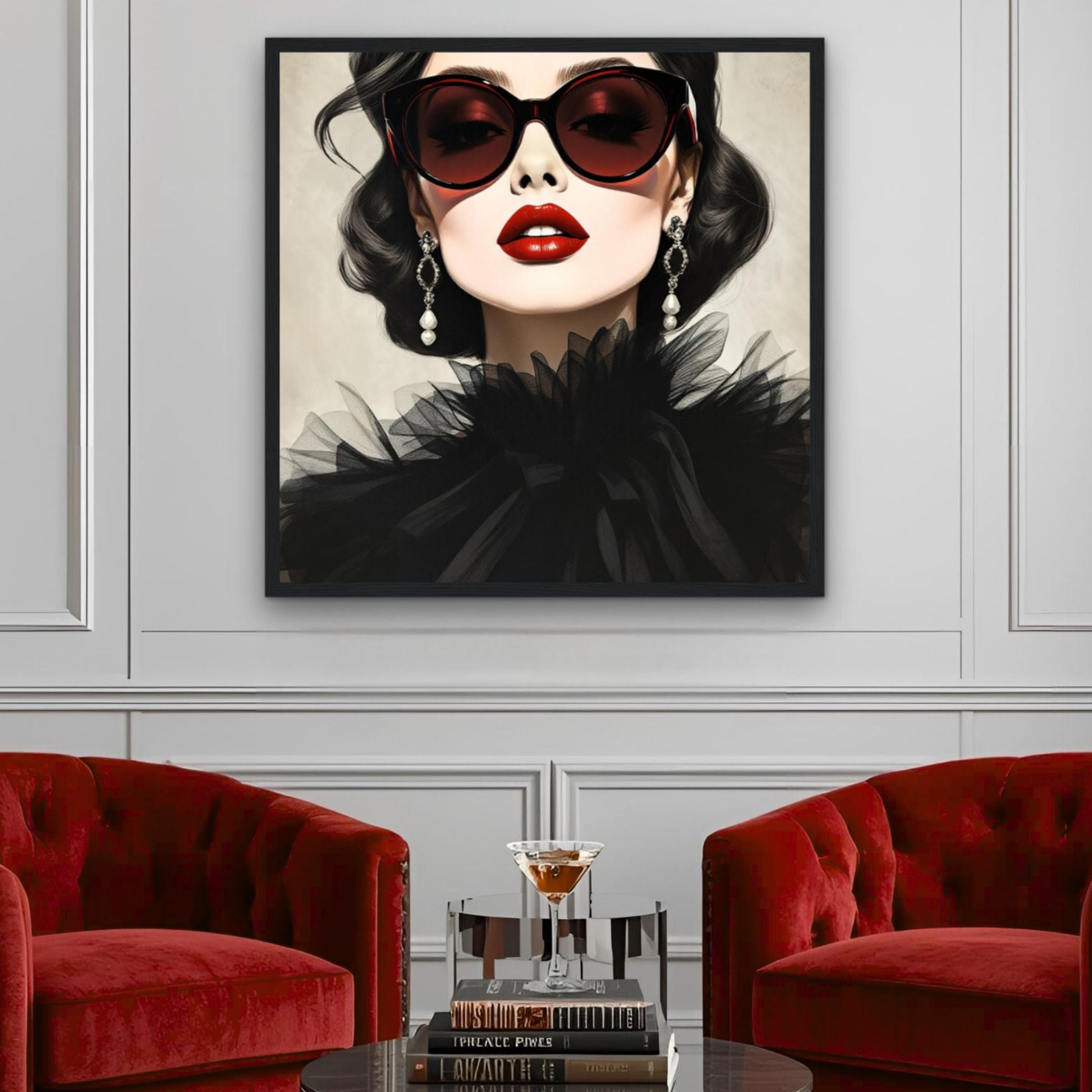 Paris Glam Fashion Model Art Print