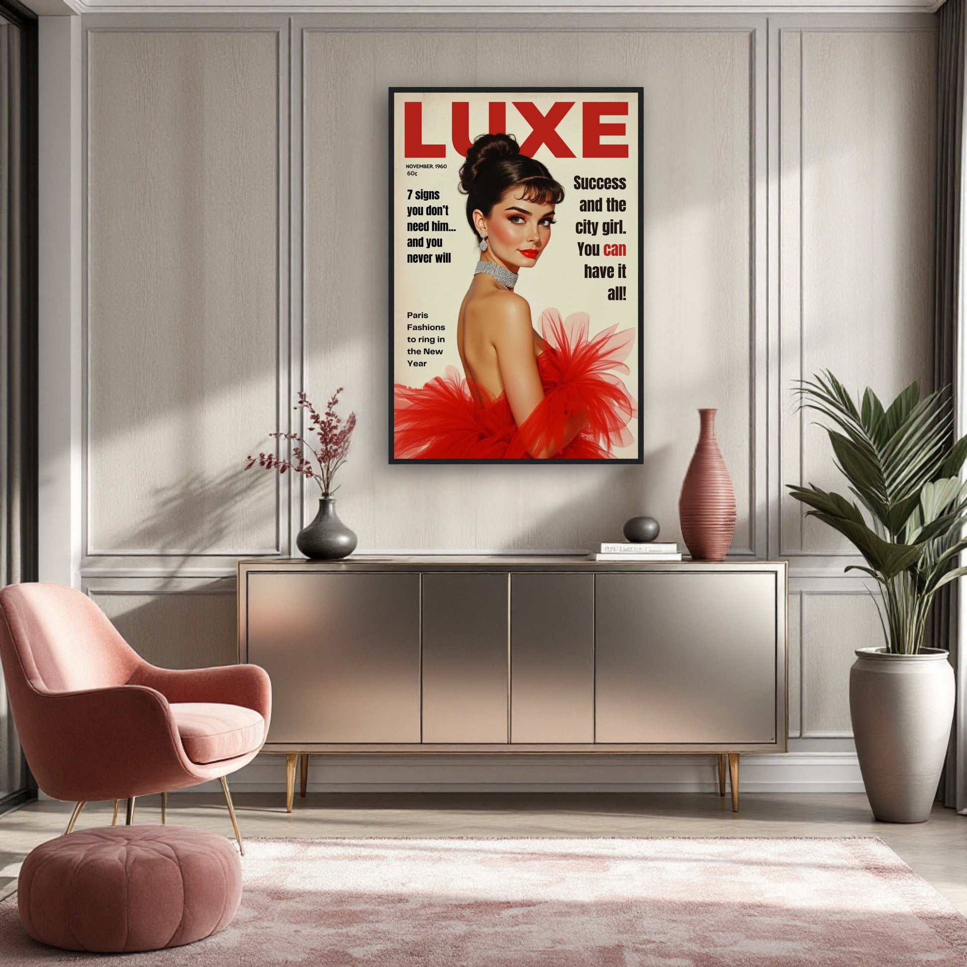 Audrey Hepburn Vintage Fashion Art Print
