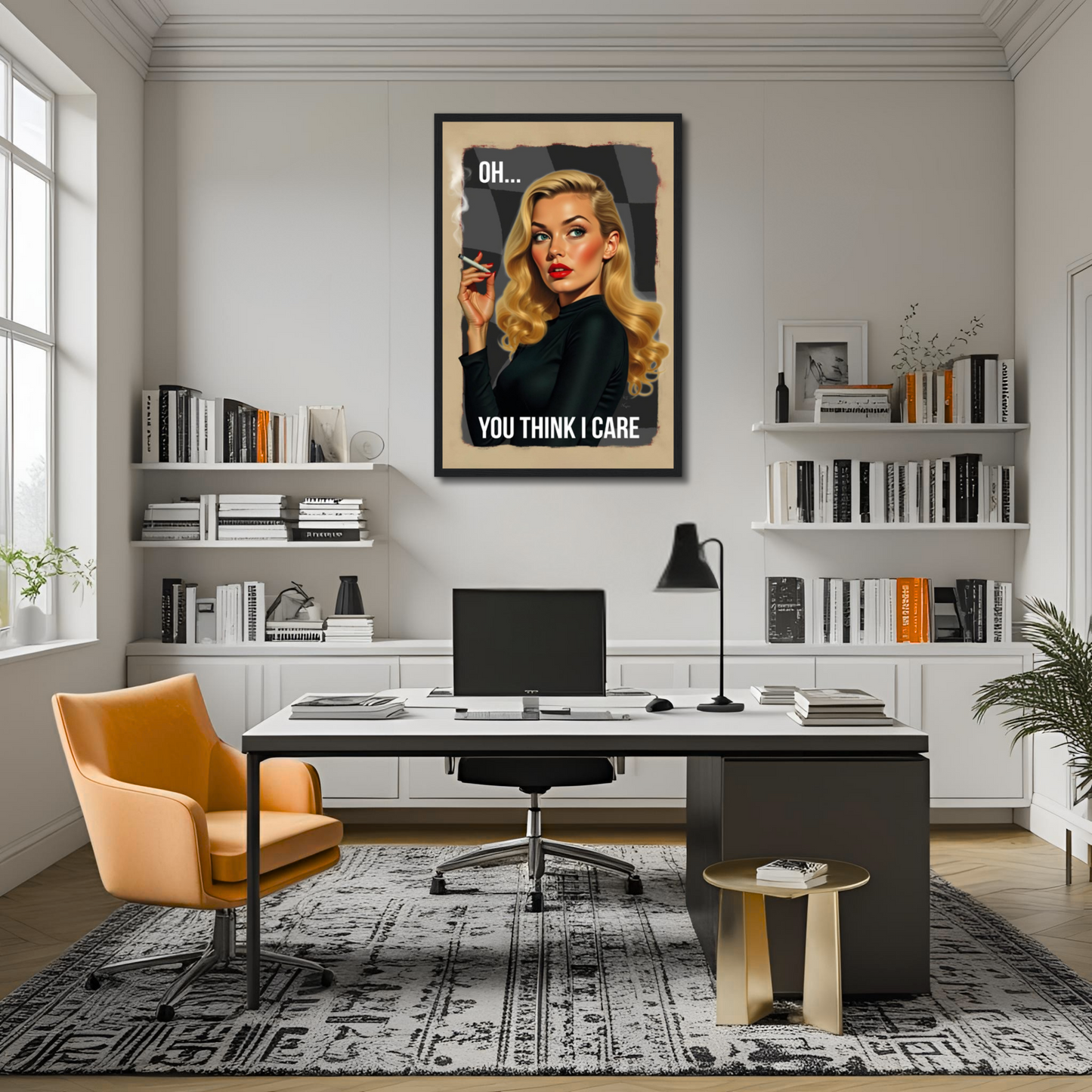 Retro Blonde Bombshell 1960s Funny Quote Art Print