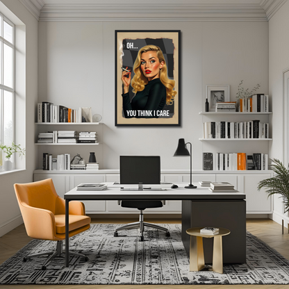 Retro Blonde Bombshell 1960s Funny Quote Art Print