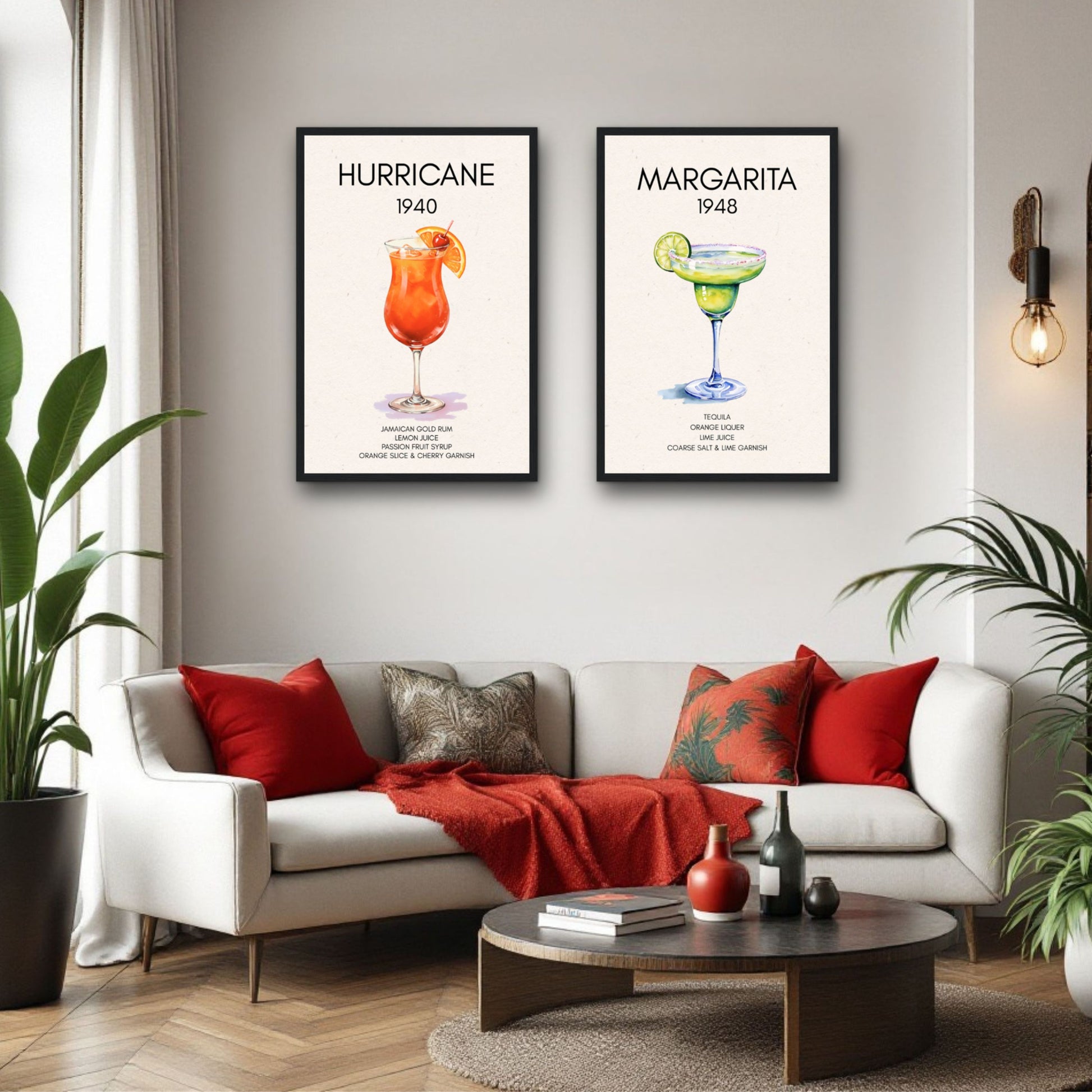 Margarita Cocktail Bar Poster Print Black Wood Frame 60x90 cm 24x36″ Premium Matte Paper Wooden Framed Poster