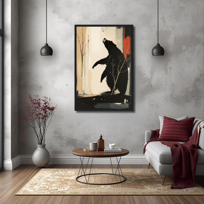 Abstract Bear Wildlife Art Print